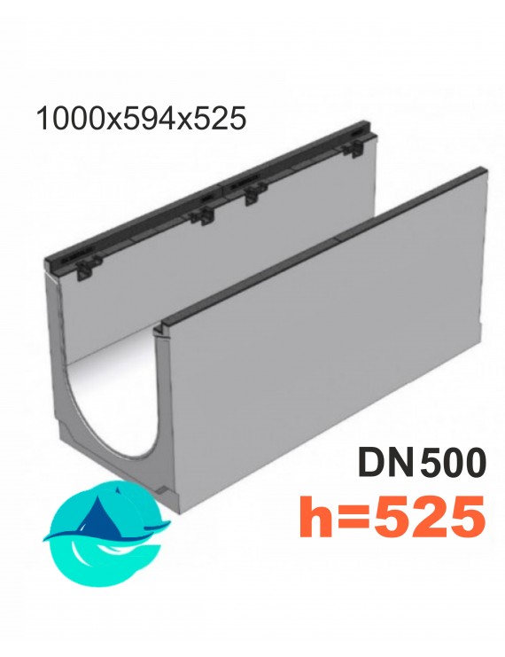 BGZ-S DN500 H525, № 15-0 лоток бетонный водоотводный